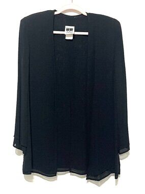 Tadashi Womens Layered Kimono Topper 8 Rayon Chiffon Minimalist Mature Flowy